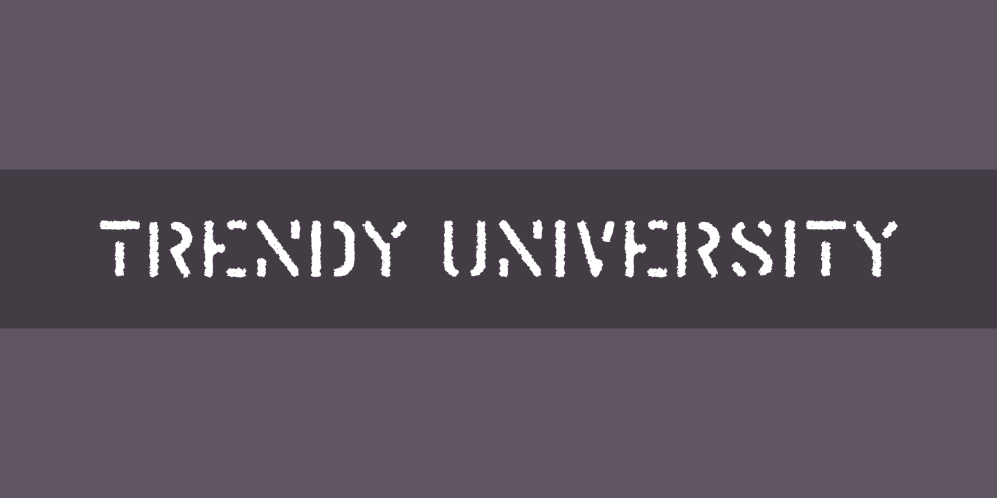 Trendy University Regular Font preview